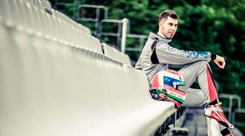 Luca Demarchi waiting for the race to start